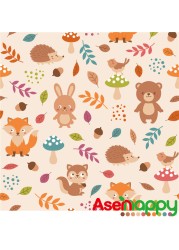 Asenape Printed Fabric for Baby Reusable Cloth Diaper Wet Bag, BPA Free Waterproof Fabric PUL for Baby Nack Bag