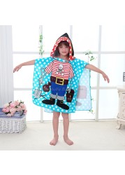 Cartoon Baby Bath Towel Microfiber Cotton Hooded Beach Towel Newborn Cape Towels Soft Poncho Kids Bathing Stuff Infant Towel