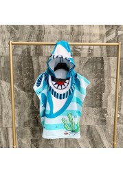 Cartoon Baby Bath Towel Microfiber Cotton Hooded Beach Towel Newborn Cape Towels Soft Poncho Kids Bathing Stuff Infant Towel