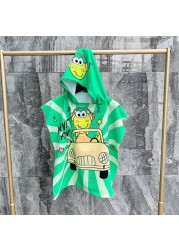 Cartoon Baby Bath Towel Microfiber Cotton Hooded Beach Towel Newborn Cape Towels Soft Poncho Kids Bathing Stuff Infant Towel