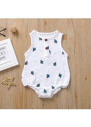 Summer Baby Boys Girls Romper Gauze Cotton Linen Baby Romper Playsuit Jumpsuit Fashion Newborn Baby Clothes