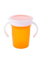 360 Degree Rotate Baby Learn Drinking Cup With Double Handle Flip Cover Leakproof Infant Water Cups BPA Free Bottle