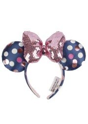 Cartoon Minnie Mermaid Princess Big Ears Headband Sequin Bows Ears Costume Headband Cosplay Plush Adult/Kids Headband Gift