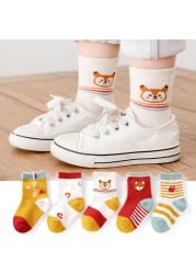 5pairs/lot Winter Kids Socks Cute Cartoon Autumn Baby Boys Girls Toddler Socks Soft Cotton Children Socks 1 to 12 Years