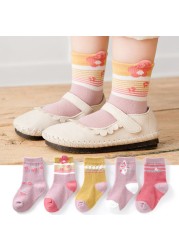 5pairs/lot Winter Kids Socks Cute Cartoon Autumn Baby Boys Girls Toddler Socks Soft Cotton Children Socks 1 to 12 Years