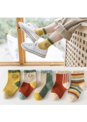 5pairs/lot Winter Kids Socks Cute Cartoon Autumn Baby Boys Girls Toddler Socks Soft Cotton Children Socks 1 to 12 Years