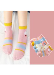 2022 5pairs/lot Children Cotton Boys Girls Socks Cute Cartoon Pattern Kids Socks for Baby Boy Girl Sport Pattern Suitable for 1-12Y