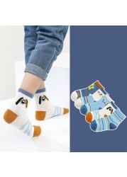 2022 5pairs/lot Children Cotton Boys Girls Socks Cute Cartoon Pattern Kids Socks for Baby Boy Girl Sport Pattern Suitable for 1-12Y