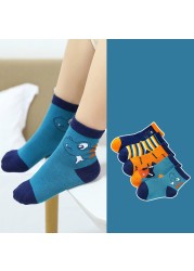 2022 5pairs/lot Children Cotton Boys Girls Socks Cute Cartoon Pattern Kids Socks for Baby Boy Girl Sport Pattern Suitable for 1-12Y