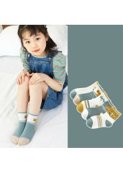 2022 5pairs/lot Children Cotton Boys Girls Socks Cute Cartoon Pattern Kids Socks for Baby Boy Girl Sport Pattern Suitable for 1-12Y