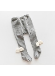 Baby Angel Wings Tights Soft Cotton Baby Girls Warm Socks