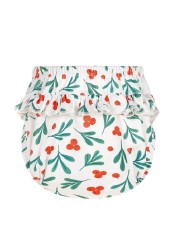 Happyflute - Baby Lace Diapers 3 Sizes 6-25KG Soft Baby Girls Swim Trunks Floral Print Cloth Diapers