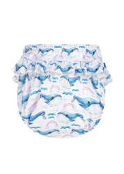 Happyflute - Baby Lace Diapers 3 Sizes 6-25KG Soft Baby Girls Swim Trunks Floral Print Cloth Diapers