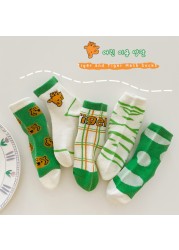 MILANCEL 2022 Kids Socks Cute Smiley Boys Warm Sock Children Socks 5 Pairs Set