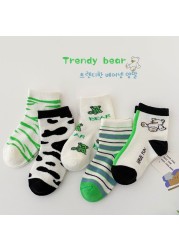 MILANCEL 2022 Kids Socks Cute Smiley Boys Warm Sock Children Socks 5 Pairs Set