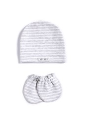 2pcs/set Simple Newborn Baby Newborn Hat Glove Set Soft Cotton Kids Infant Anti-scratch Gloves Hat Gifts