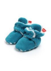 Winter Baby Boy Girl Socks Baby Shoes Socks Easy Wear Tight Hook and Loop Infant Newborn Walking Fluff Warm Moccasins Zapatos Bebe