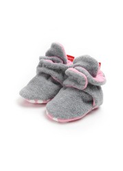 Winter Baby Boy Girl Socks Baby Shoes Socks Easy Wear Tight Hook and Loop Infant Newborn Walking Fluff Warm Moccasins Zapatos Bebe