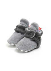 Winter Baby Boy Girl Socks Baby Shoes Socks Easy Wear Tight Hook and Loop Infant Newborn Walking Fluff Warm Moccasins Zapatos Bebe