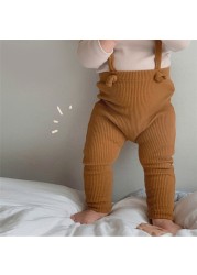 New Children Leggings Cotton Elastic Pants For Girl And Boy Pp Pants Baby Belt Overalls Cute Newborn Toddler Pants