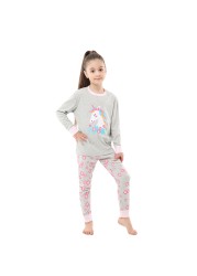 Girls Unicorn Pajamas Kids Sleepwear Dinosaur Pajamas Kids Rocket 1-8 Years New Set 2020