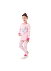 Girls Unicorn Pajamas Kids Sleepwear Dinosaur Pajamas Kids Rocket 1-8 Years New Set 2020