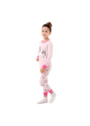 Girls Unicorn Pajamas Kids Sleepwear Dinosaur Pajamas Kids Rocket 1-8 Years New Set 2020