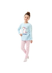 Girls Unicorn Pajamas Kids Sleepwear Dinosaur Pajamas Kids Rocket 1-8 Years New Set 2020