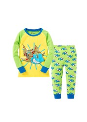 Girls Unicorn Pajamas Kids Sleepwear Dinosaur Pajamas Kids Rocket 1-8 Years New Set 2020