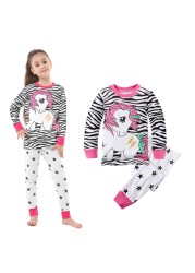 Girls Unicorn Pajamas Kids Sleepwear Dinosaur Pajamas Kids Rocket 1-8 Years New Set 2020