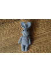 Newborn Photography Props Handmade Knitted Dolls Rabbit Bear Baby Photography Studio Accessories