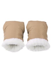 New Baby Stroller Warm Gloves Fur Fleece Hand Pram High Quality Portable Comfortable Waterproof Muff Baby Pushchair