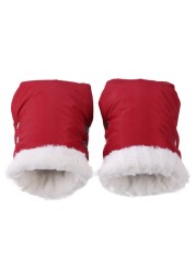 New Baby Stroller Warm Gloves Fur Fleece Hand Pram High Quality Portable Comfortable Waterproof Muff Baby Pushchair