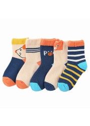 Cotton Kids Socks Spring Autumn Cute Cartoon Newborn Casual Sports Toddler Baby Boys Socks Letters Print Girls Socks 0 to 12 Years