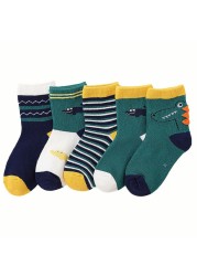 Cotton Kids Socks Spring Autumn Cute Cartoon Newborn Casual Sports Toddler Baby Boys Socks Letters Print Girls Socks 0 to 12 Years