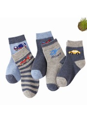 Cotton Kids Socks Spring Autumn Cute Cartoon Newborn Casual Sports Toddler Baby Boys Socks Letters Print Girls Socks 0 to 12 Years