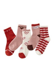 Cotton Kids Socks Spring Autumn Cute Cartoon Newborn Casual Sports Toddler Baby Boys Socks Letters Print Girls Socks 0 to 12 Years