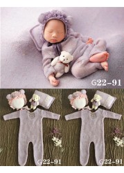 Newborn Photography Accessories, 0-1 Month, Boy and Girl Hat, Bodysuit, Photo Studio Outfits