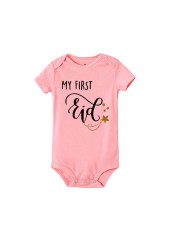 I Can't Keep Calm It's My First Christmas Kids Short Sleeve Bodysuit Caasual Letter Print 1st Birthday Girls Rompers Fast Shipping