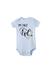 I Can't Keep Calm It's My First Christmas Kids Short Sleeve Bodysuit Caasual Letter Print 1st Birthday Girls Rompers Fast Shipping