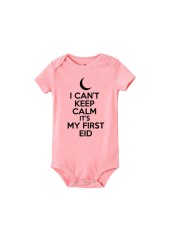 I Can't Keep Calm It's My First Christmas Kids Short Sleeve Bodysuit Caasual Letter Print 1st Birthday Girls Rompers Fast Shipping