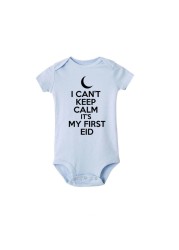 I Can't Keep Calm It's My First Christmas Kids Short Sleeve Bodysuit Caasual Letter Print 1st Birthday Girls Rompers Fast Shipping