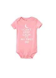 I Can't Keep Calm It's My First Christmas Kids Short Sleeve Bodysuit Caasual Letter Print 1st Birthday Girls Rompers Fast Shipping