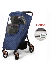 Universal Waterproof Winter Thicken Rain Cover Wind Dust Shield Full Raincoat For Baby Stroller Accessories Cane Pushchair Suit