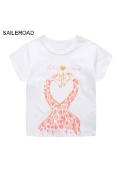 Seieroad Baby Girls 2-7 Years Animation Short Sleeve Cotton T-Shirt For Boys T Shirt Tops