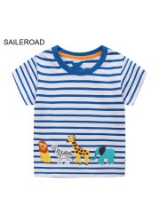 Seieroad Baby Girls 2-7 Years Animation Short Sleeve Cotton T-Shirt For Boys T Shirt Tops