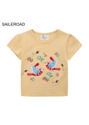 Seieroad Baby Girls 2-7 Years Animation Short Sleeve Cotton T-Shirt For Boys T Shirt Tops