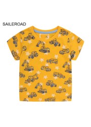 Seieroad Baby Girls 2-7 Years Animation Short Sleeve Cotton T-Shirt For Boys T Shirt Tops