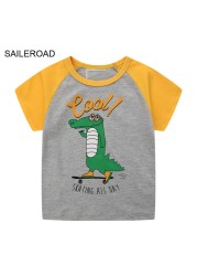 Seieroad Baby Girls 2-7 Years Animation Short Sleeve Cotton T-Shirt For Boys T Shirt Tops