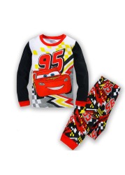 New Children Pajamas Sets Kids Boys Girls Cars Baby Clothes Sleepwear Cotton Pajamas Lightning McQueen Cartoon Sleepwear Set